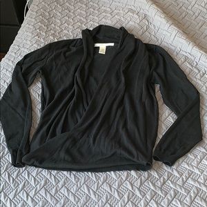 Max Studio mock wrap sweater